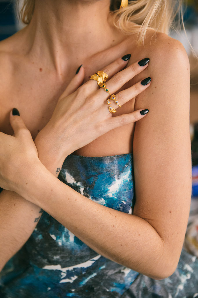 Anillo Mini Petalum Verde