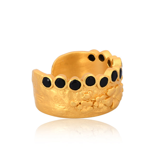 Anel Nelli Gold Black Onyx Cata Vassalo